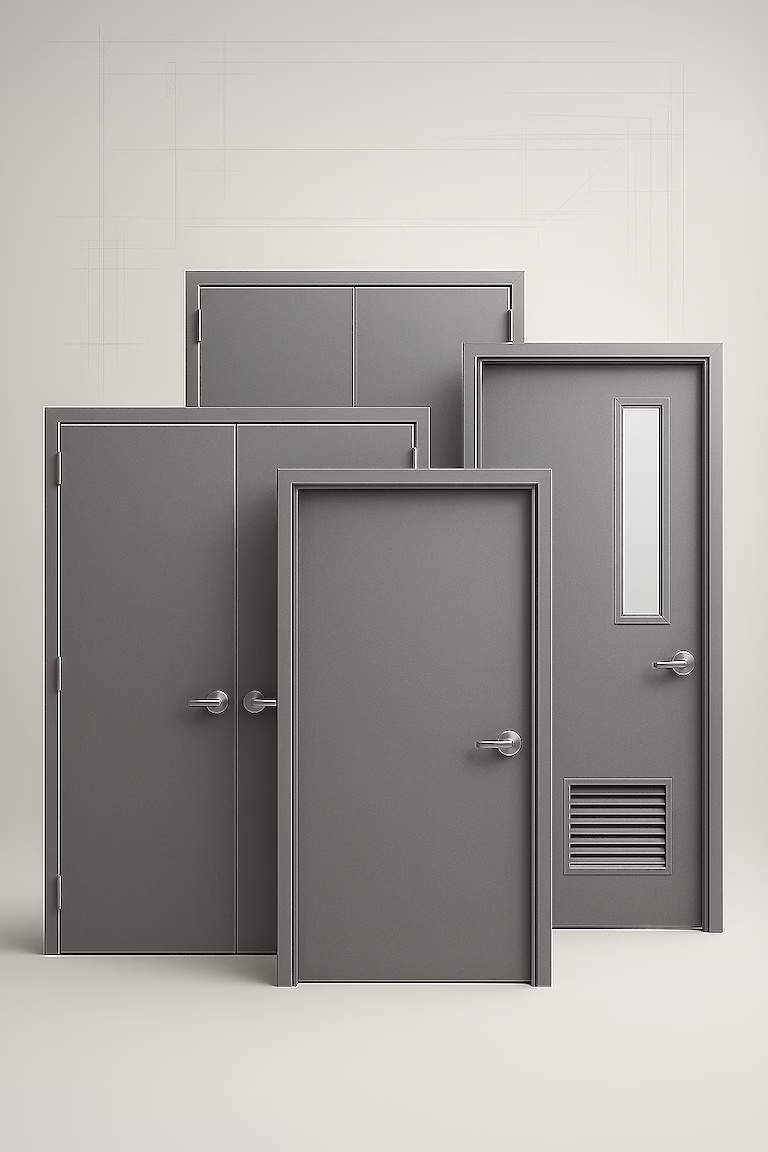 Commercial hollow metal doors and frames